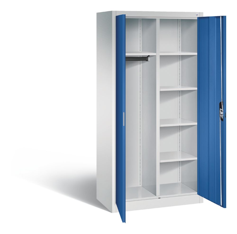 Produktbild C+P Akten und Garderobenschrank Acurado enzianblau 930 x 500 x 1950 mm bild 2
