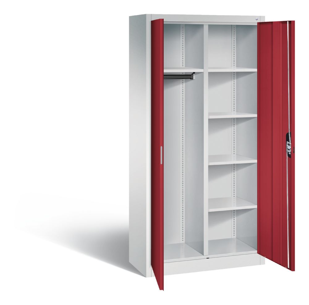 Produktbild C+P Akten und Garderobenschrank Acurado rubinrot 930 x 400 x 1950 mm bild 2