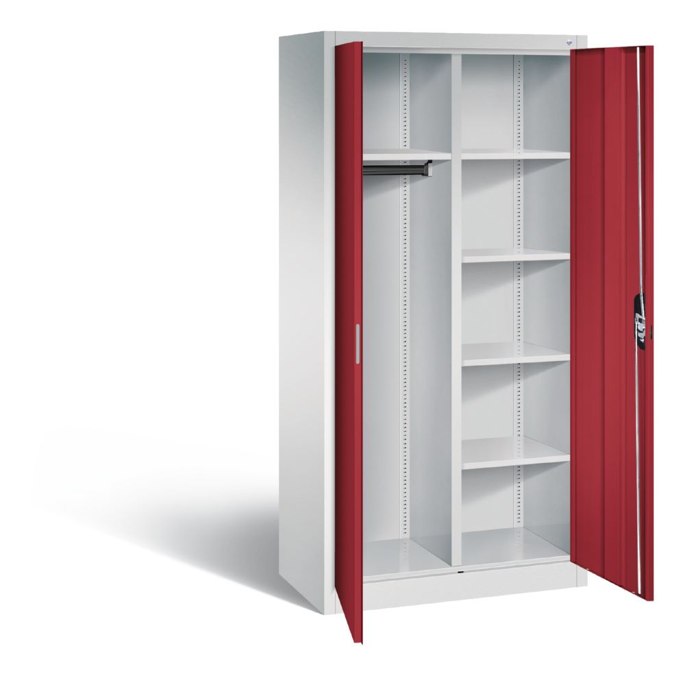 Produktbild C+P Akten und Garderobenschrank Acurado rubinrot 930 x 500 x 1950 mm bild 2