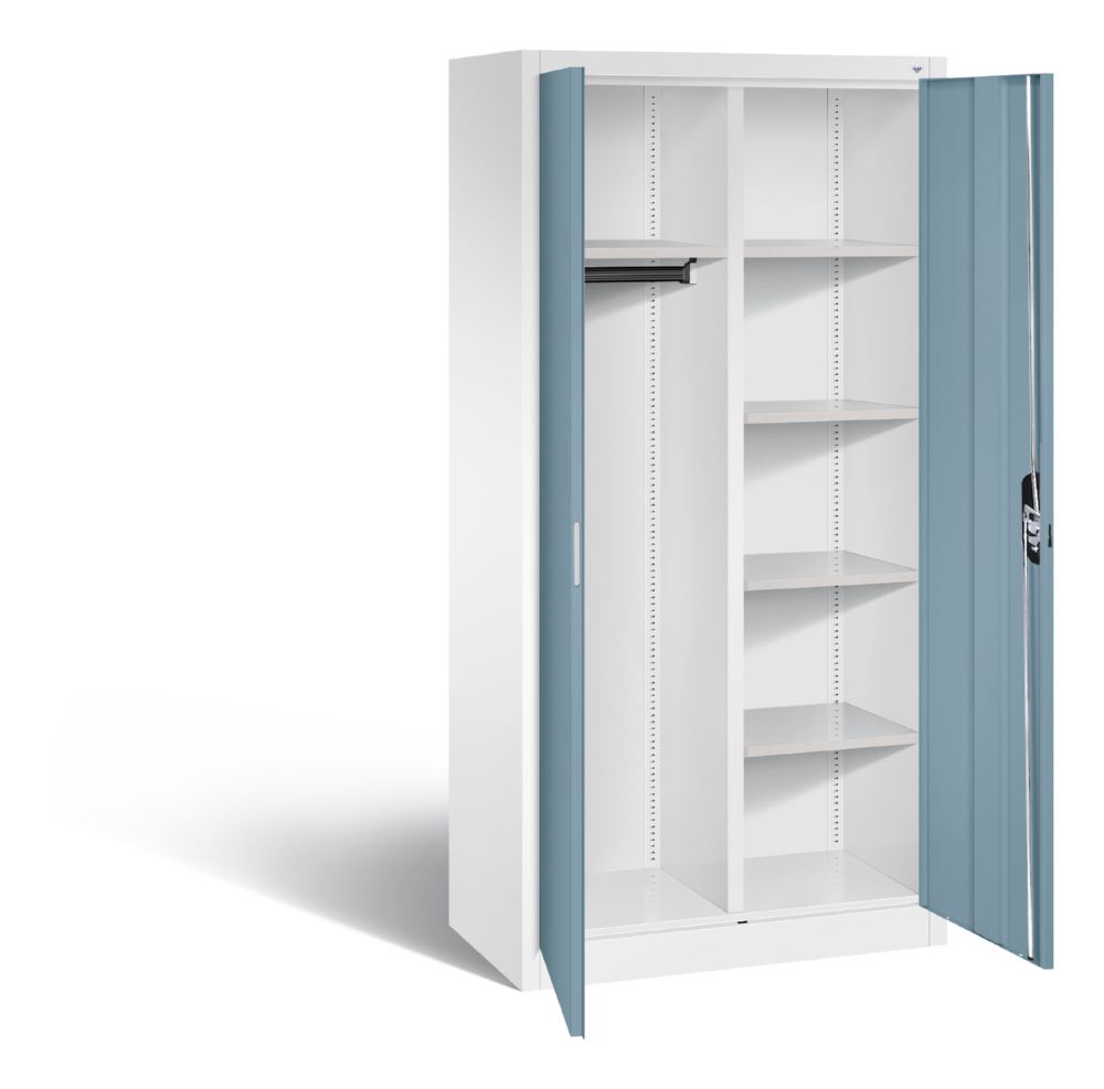 Produktbild C+P Akten und Garderobenschrank Acurado horizontblau 930 x 500 x 1950 mm bild 1