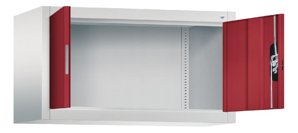 Produktbild C+P Aufsatz Flügeltürenschrank Acurado 900 rubinrot lichtgrau 930 x 400 x 500 mm bild 2