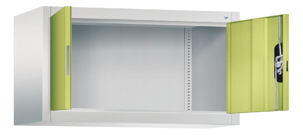 Produktbild C+P Aufsatz Flügeltürenschrank Acurado lichtgrau viridingrün 930 x 400 x 500 mm bild 2