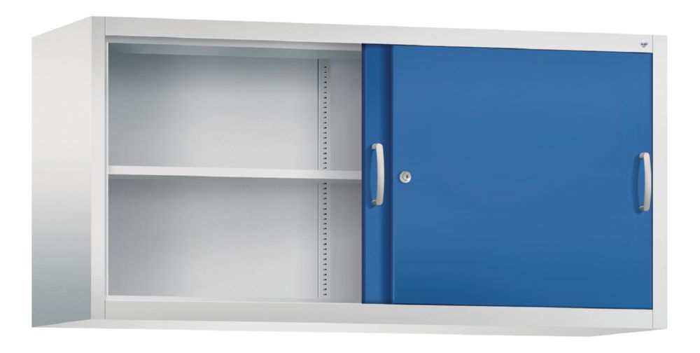 Produktbild C+P Aufsatzschrank mit Schiebetüren 1 Fachboden enzianblau 1600 x 500 x 790 mm bild 2