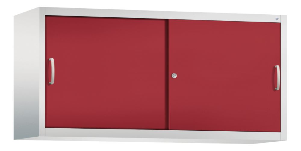 Produktbild C+P Aufsatzschrank mit Schiebetüren 1 Fachboden rubinrot 1600 x 500 x 790 mm