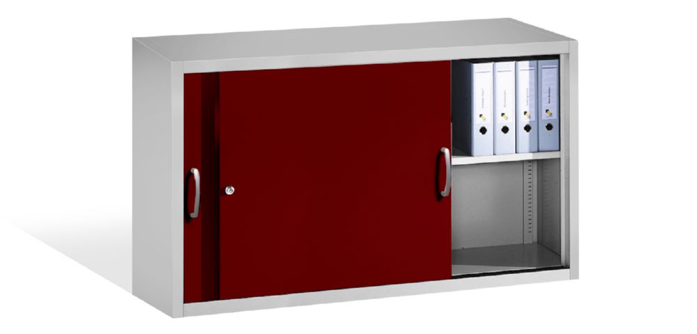 Produktbild C+P Aufsatzschrank mit Schiebetüren 1 Fachboden rubinrot 1600 x 500 x 790 mm bild 3