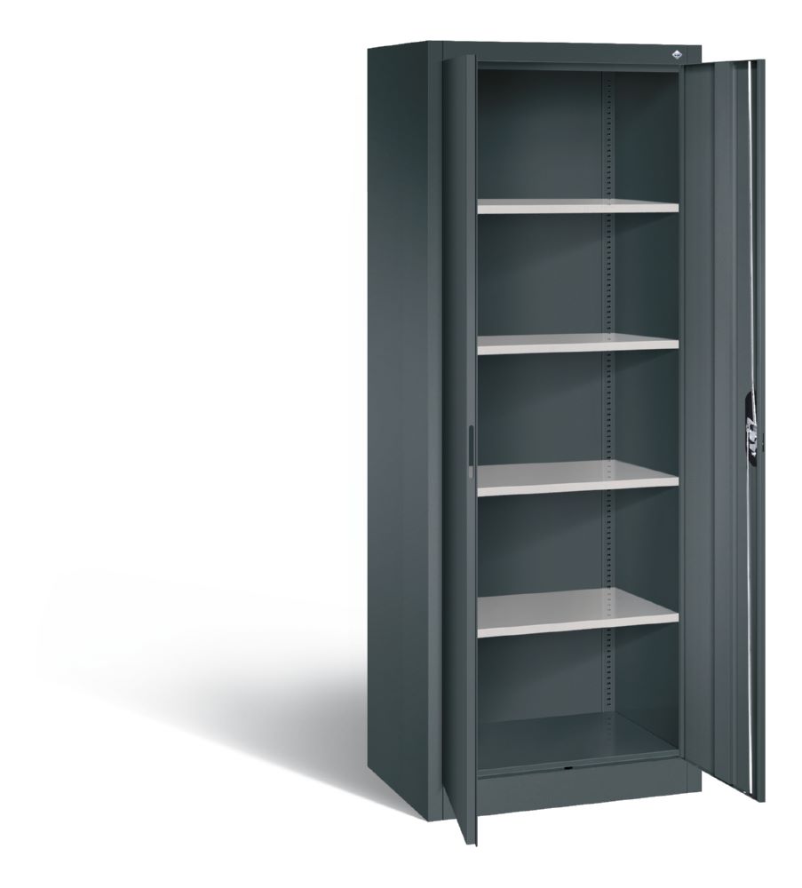 Produktbild C+P Büro Drehtürenschrank Acurado 70 kg Last in dunkelgrau 700 x 500 x 1950 mm bild 2