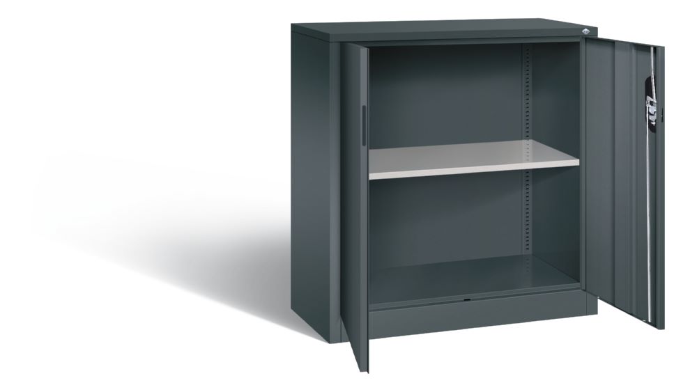 Produktbild C+P Büro Drehtürenschrank Acurado 1 Fachboden anthrazit 930 x 400 x 1000 mm bild 2