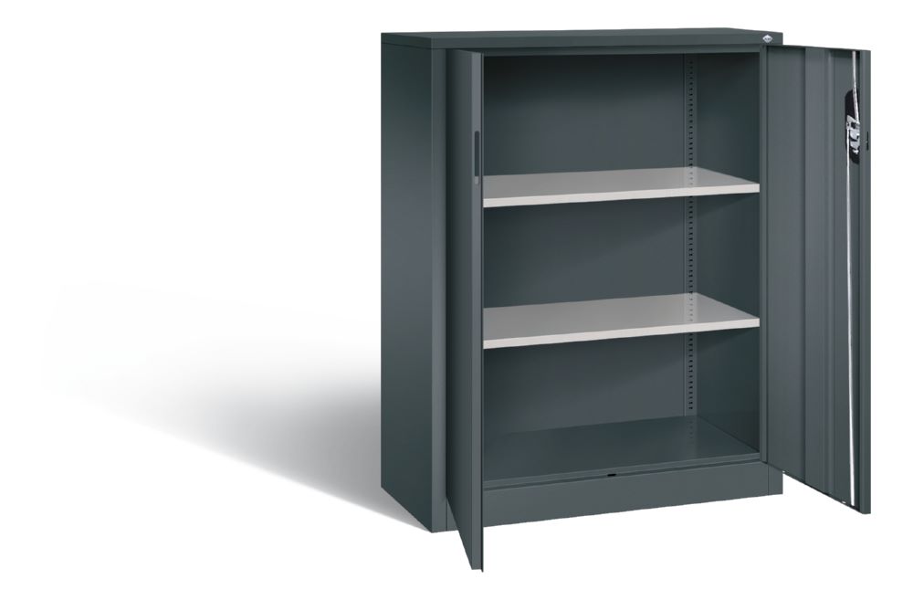 Produktbild C+P Büro Drehtürenschrank Acurado abschließbar anthrazit 930 x 400 x 1200 mm bild 2