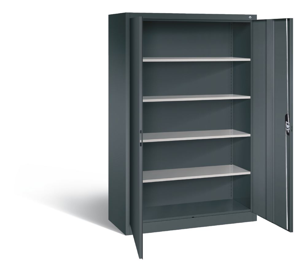Produktbild C+P Drehtürenschrank Acurado verstärkte Türen dunkelgrau 1200 x 500 x 1950 mm bild 2