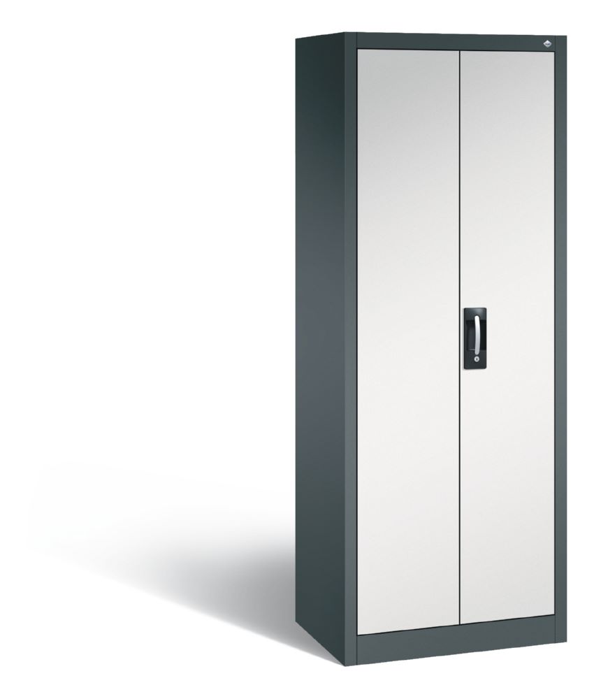 Produktbild C+P Büro Drehtürenschrank Acurado 70 kg Last hellgrau anthrazit 700 x 500 x 1950 mm