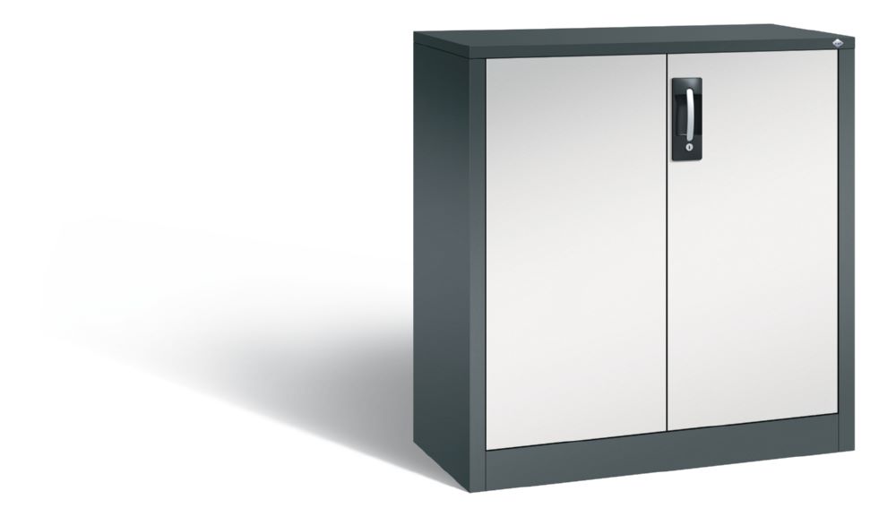 Produktbild C+P Büro Drehtürenschrank Acurado Ergo Lock hellgrau dunkelgrau 930 x 1000 mm