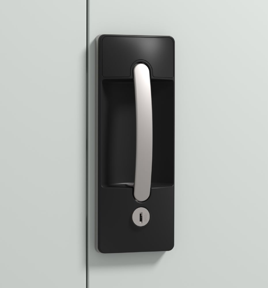 Produktbild C+P Büro Drehtürenschrank mit 2 Stahlfächer lichtgrau 930 x 500 x 1200 mm bild 3