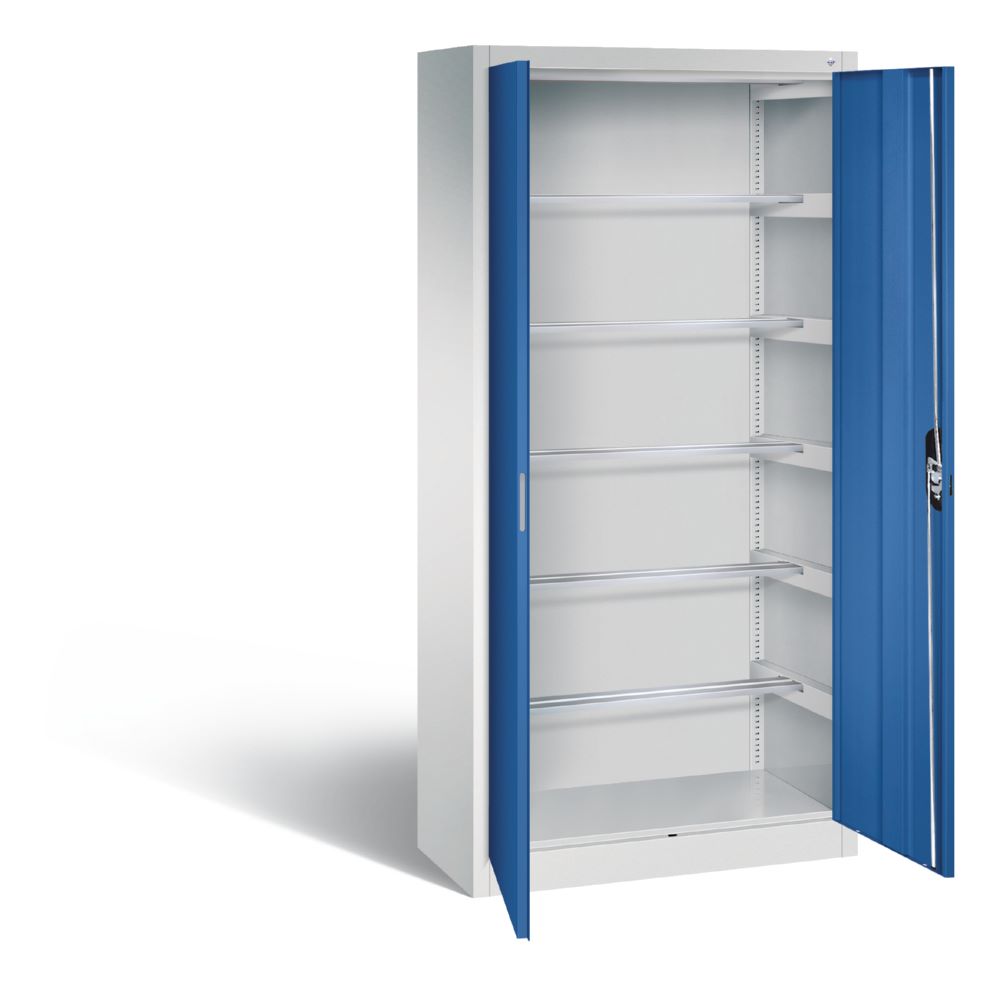 Produktbild C+P Büro Drehtürenschrank Acurado mit Pendelstangen enzianblau 930 x 400 x 1950 mm bild 2