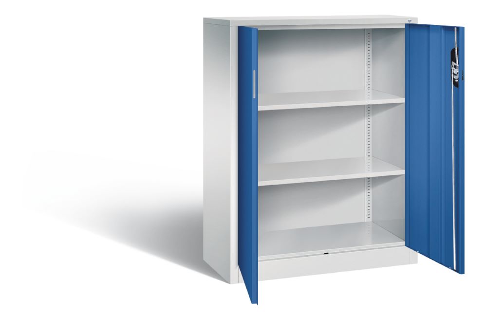Produktbild C+P Büro Drehtürenschrank Acurado abschließbar enzianblau 930 x 400 x 1200 mm bild 2