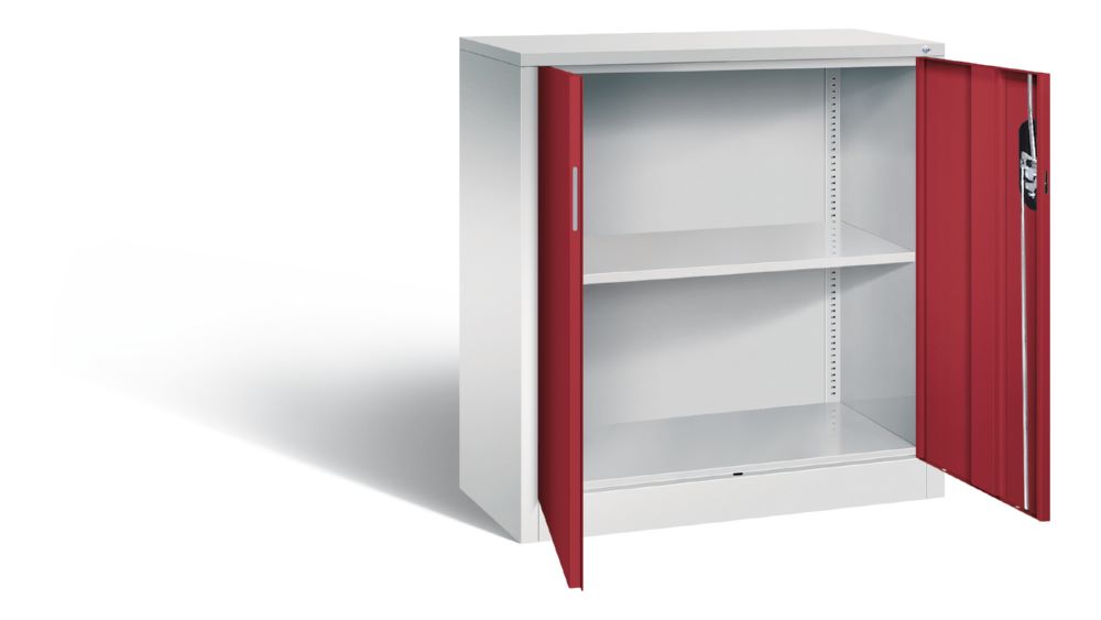 Produktbild C+P Büro Drehtürenschrank Acurado 1 Fachboden rubinrot 930 x 400 x 1000 mm bild 2