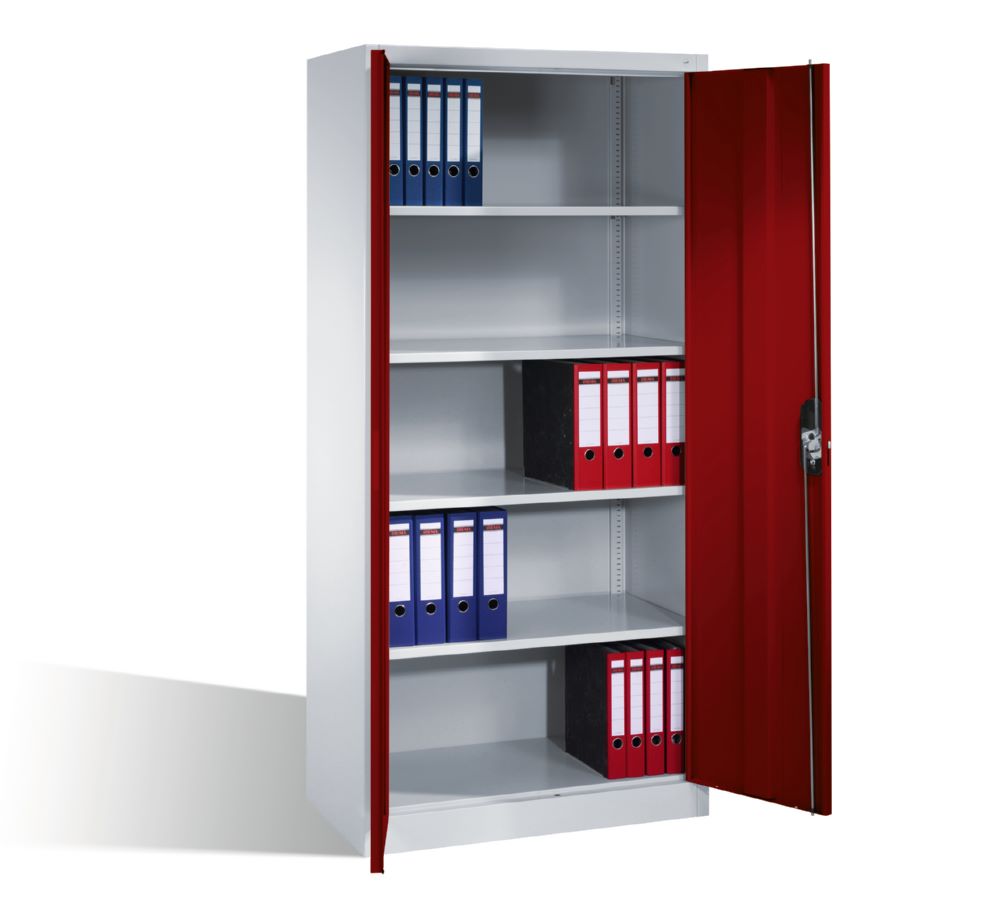 Produktbild C+P Büro Drehtürenschrank aus Stahl Acurado rubinrot 930 x 500 x 1950 mm bild 3