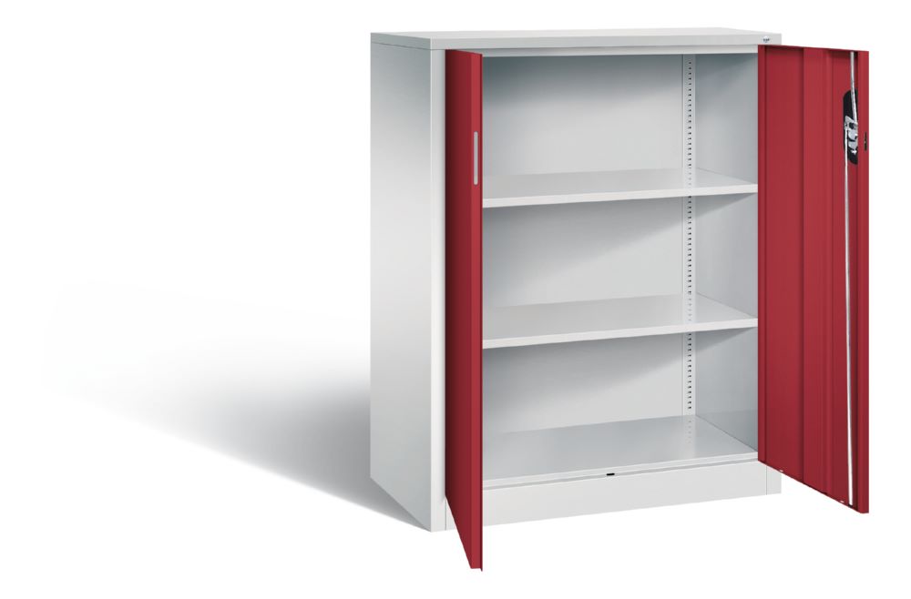 Produktbild C+P Büro Drehtürenschrank Acurado mit 2 Fächer rubinrot 930 x 500 x 1200 mm bild 2