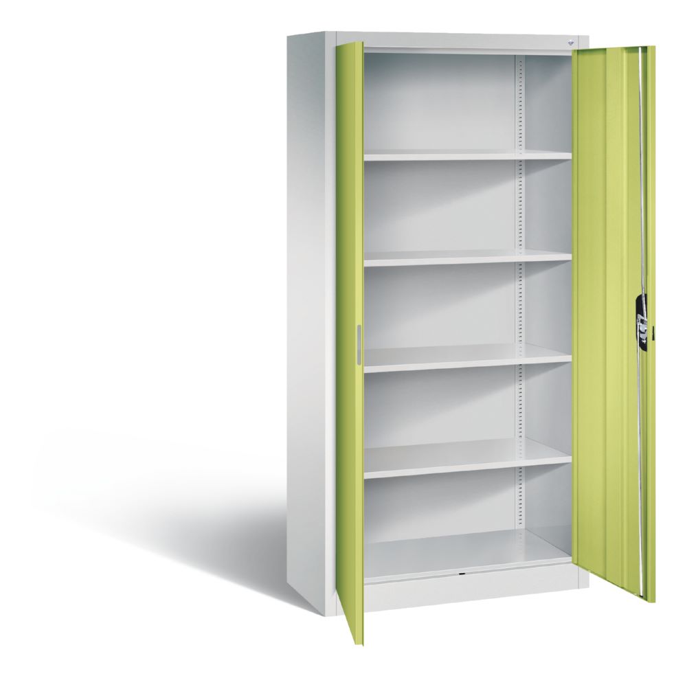 Produktbild C+P Büro Drehtürenschrank Acurado verstärkte Türen viridingrün 930 x 400 x 1950 mm bild 2