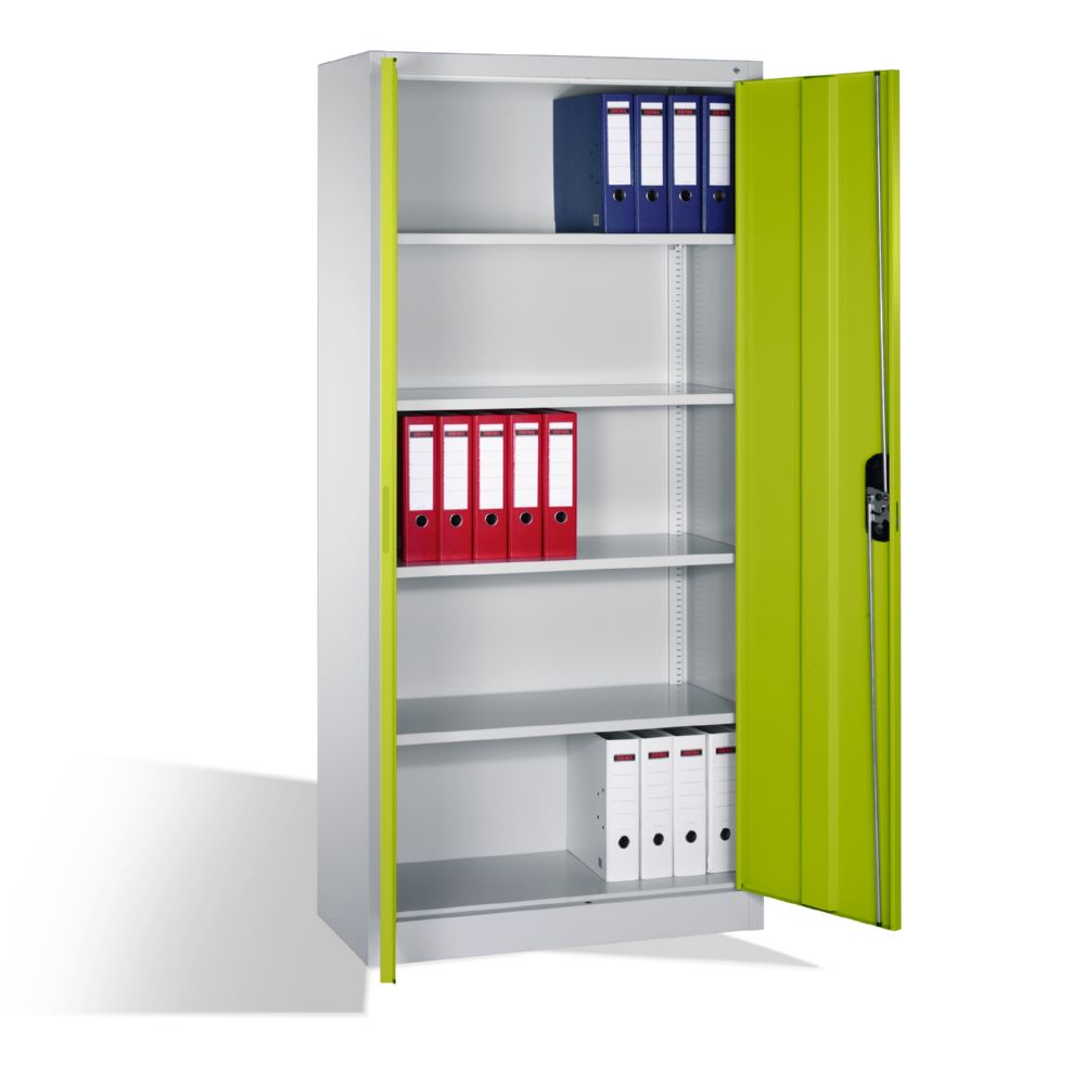 Produktbild C+P Büro Drehtürenschrank Acurado verstärkte Türen viridingrün 930 x 400 x 1950 mm bild 3