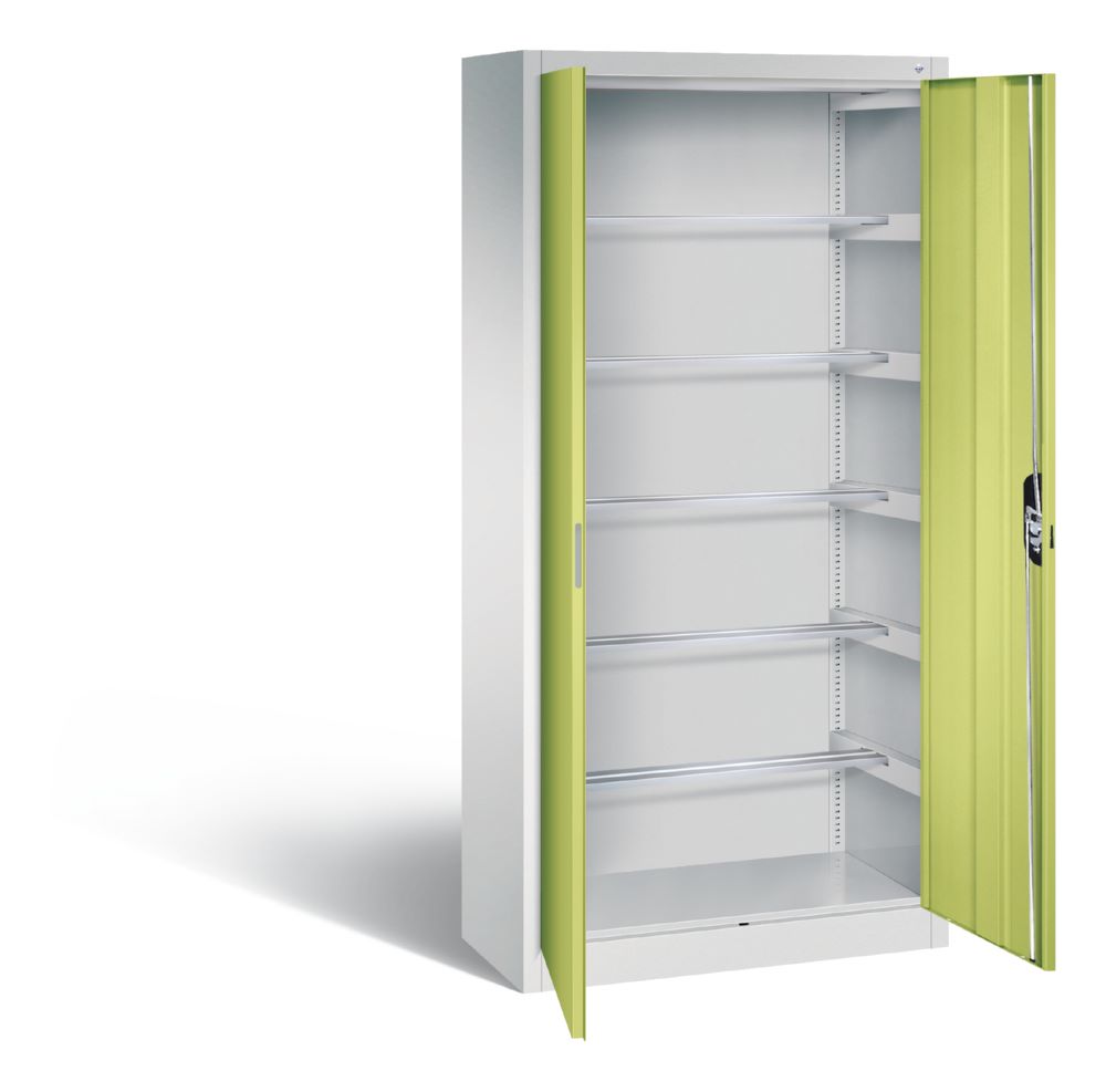 Produktbild C+P Büro Drehtürenschrank Acurado mit Pendelstangen viridingrün 930 x 400 x 190 mm bild 2
