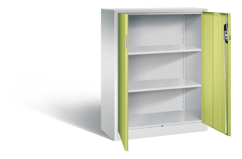 Produktbild C+P Büro Drehtürenschrank Acurado abschließbar viridingrün 930 x 400 x 1200 mm bild 2