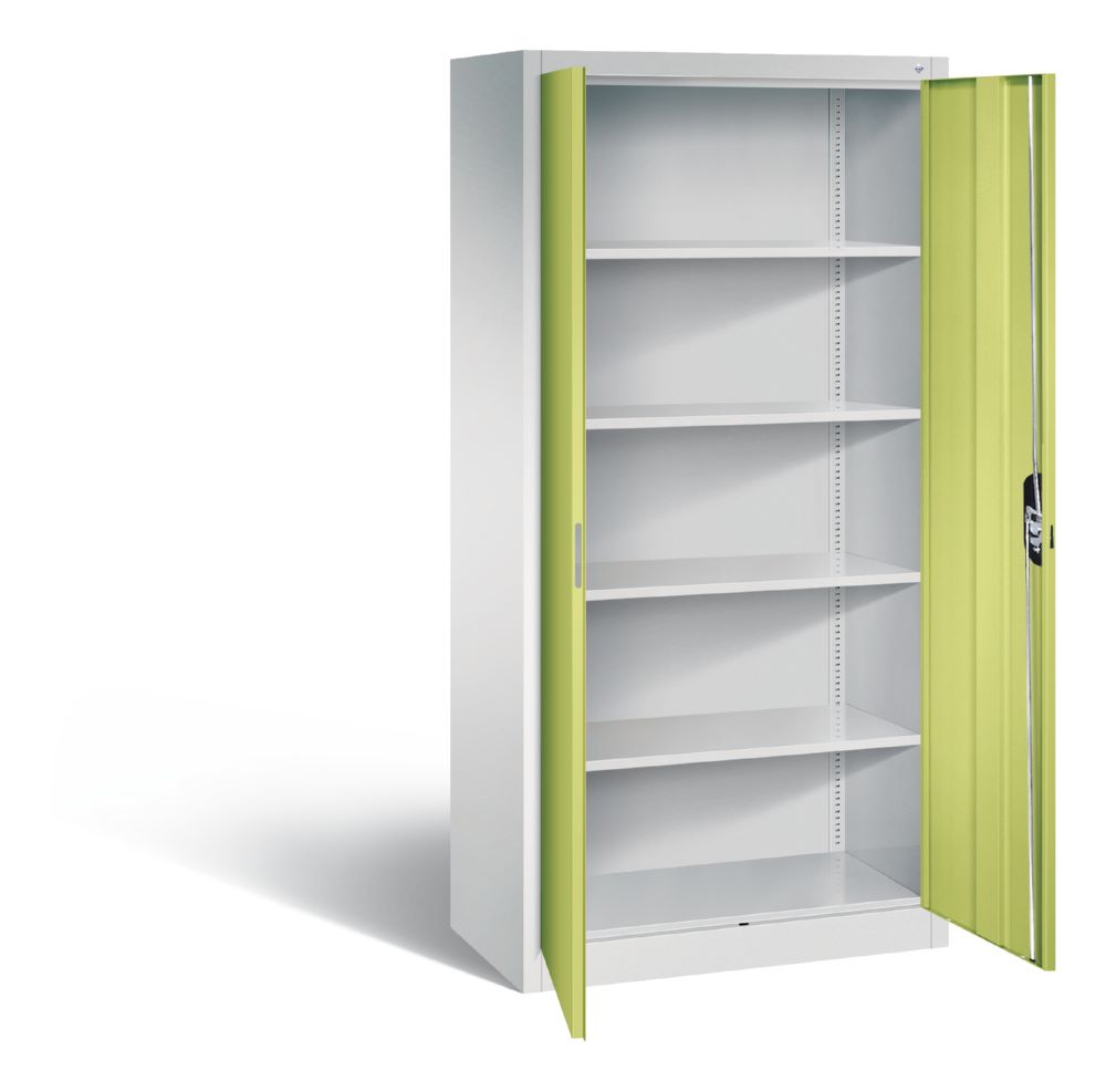 Produktbild C+P Büro Drehtürenschrank mit Fußbodenschutz viridingrün 930 x 500 x 1950 mm bild 2