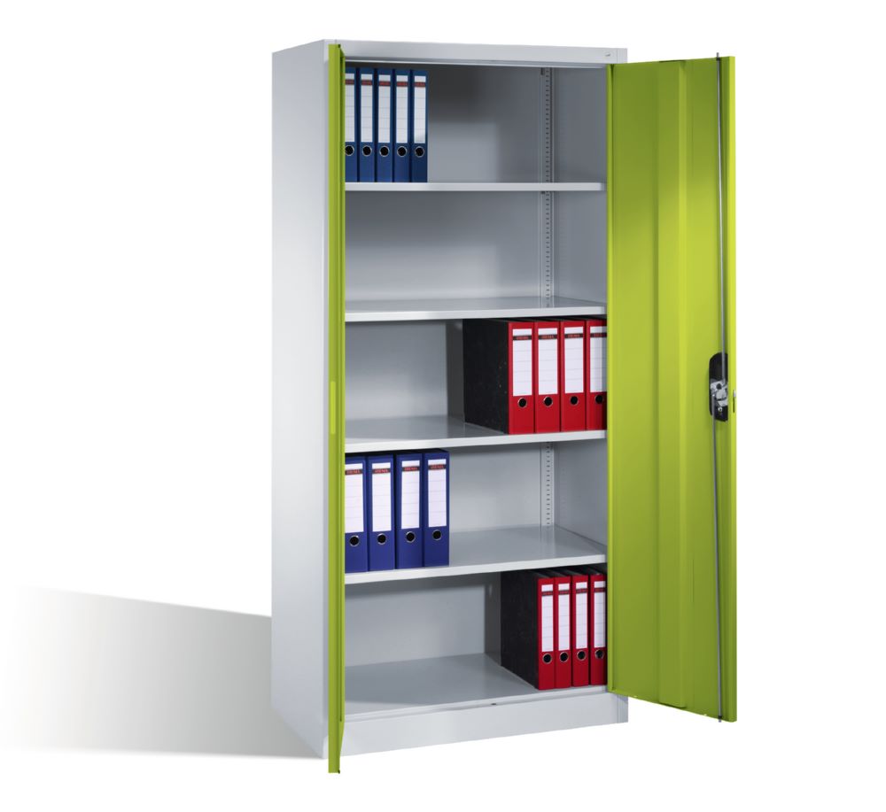 Produktbild C+P Büro Drehtürenschrank mit Fußbodenschutz viridingrün 930 x 500 x 1950 mm bild 3