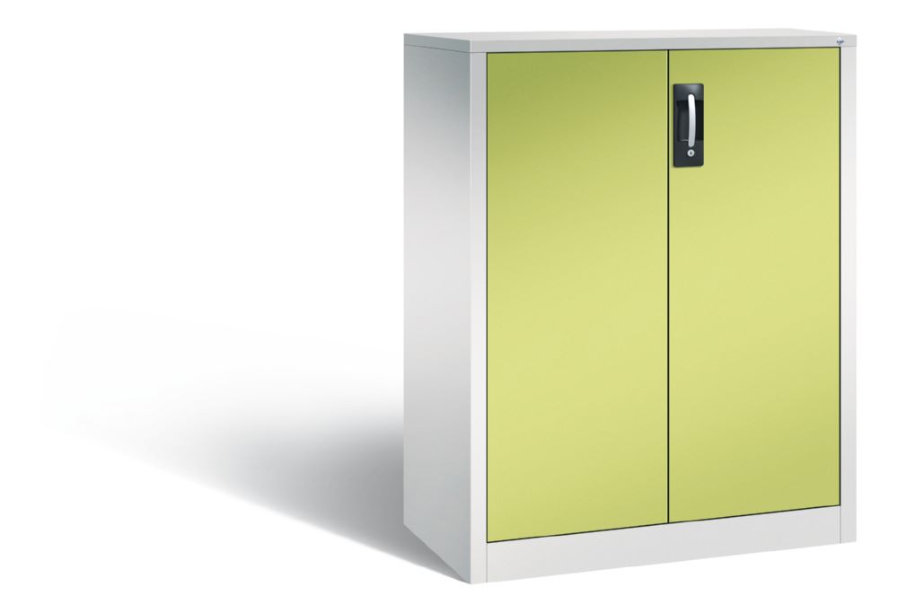 Produktbild C+P Büro Drehtürenschrank mit Kunststoffgleitern viridingrün 930 x 500 x 1200 mm