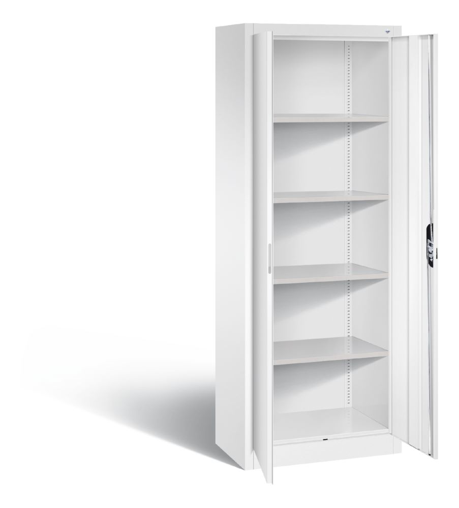 Produktbild C+P Büro Drehtürenschrank Acurado mit Stahlböden weiß 700 x 400 x 1950 mm bild 2