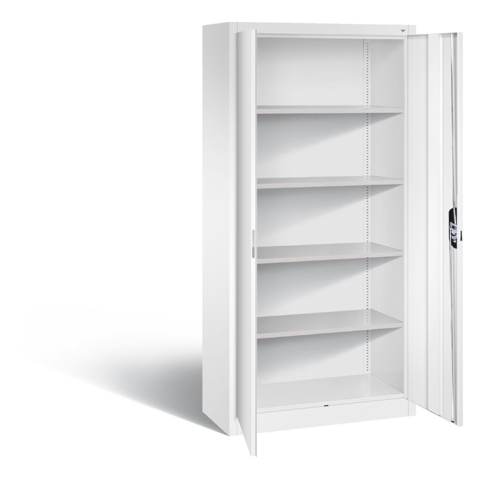 Produktbild C+P Büro Drehtürenschrank Acurado mit 3 Riegelverschluss weiß 930 x 400 x 1950 mm bild 2