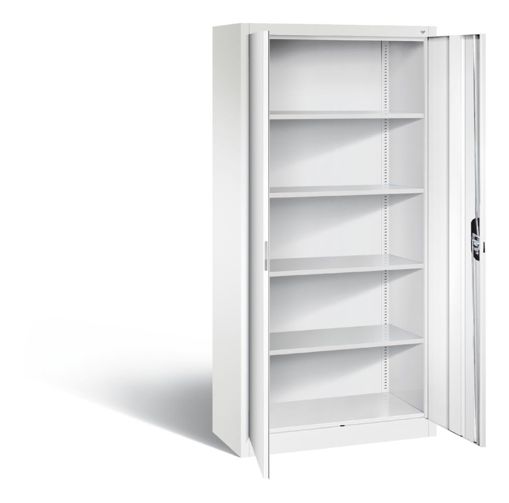 Produktbild C+P Büro Drehtürenschrank Acurado mit 4 Einlegeböden weiß 930 x 400 x 1950 mm