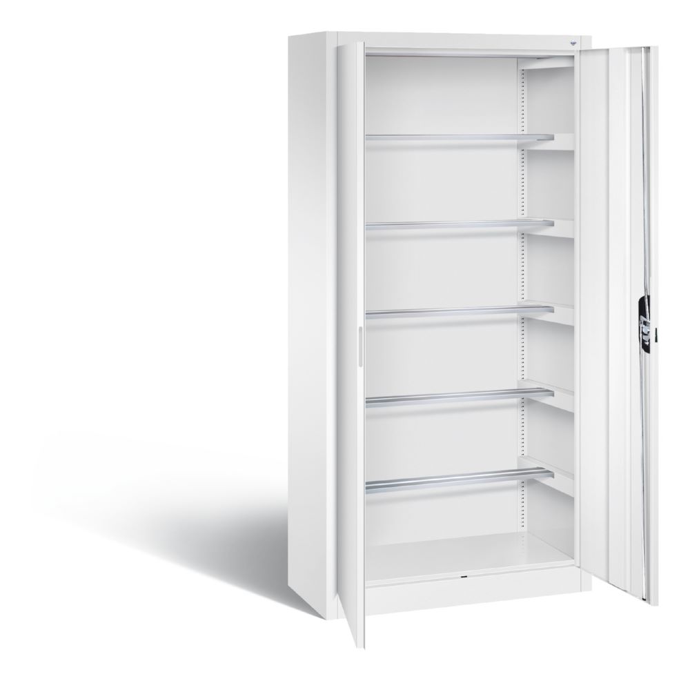 Produktbild C+P Drehtürenschrank Acurado 6 Pendelstangen weiß 930 x 400 x 1950 mm bild 2
