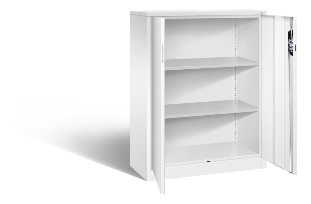 Produktbild C+P Büro Drehtürenschrank Acurado verstärkte Türen in weiß 930 x 400 x 1200 mm bild 2