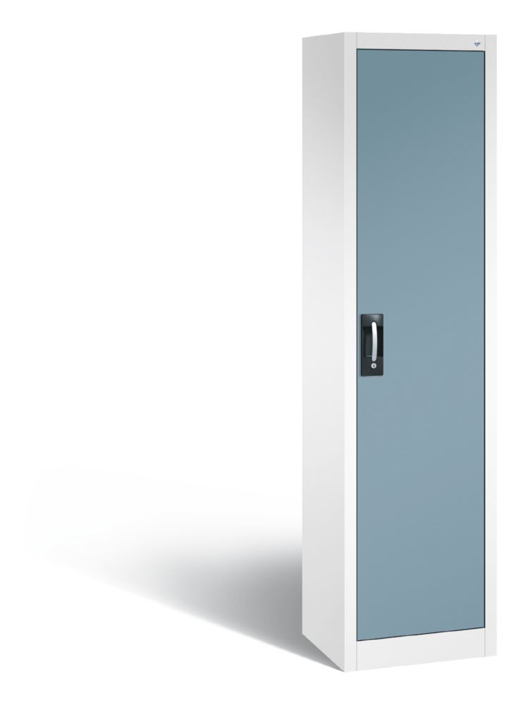 Produktbild C+P Büro Drehtürenschrank Acurado weiß horizontblau 502 x 400 x 1950 mm bild 1