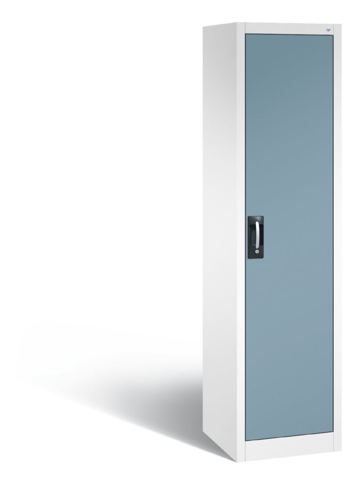 Produktbild C+P Büro Drehtürenschrank Acurado weiß horizontblau 502 x 500 x 1950 mm
