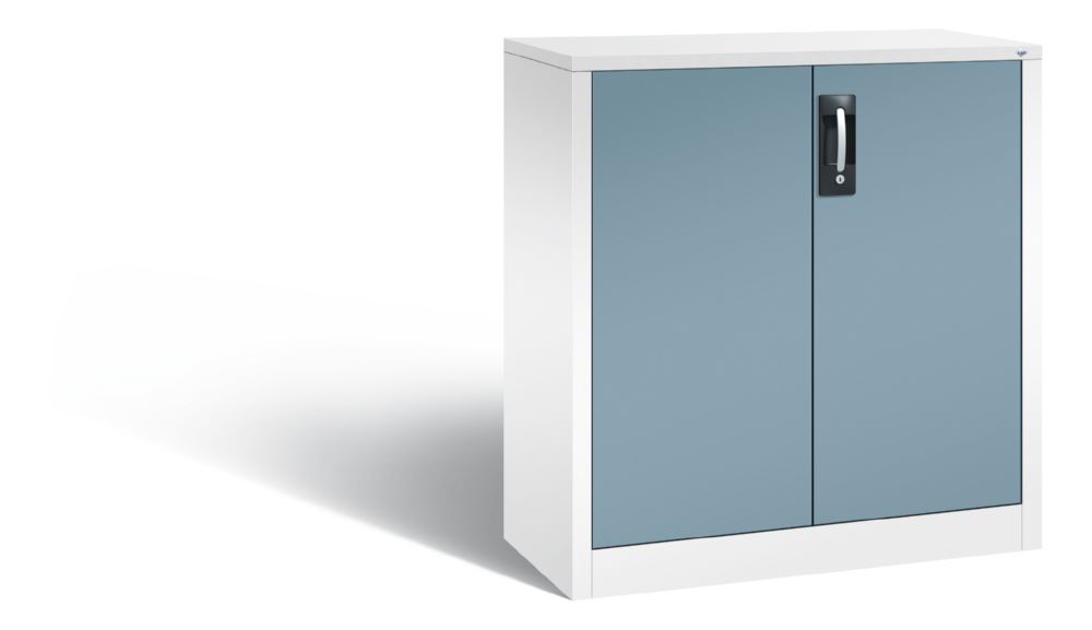 Produktbild C+P Büro Drehtürenschrank Acurado mit Schloss horizontblau 930 x 400 x 1000 mm
