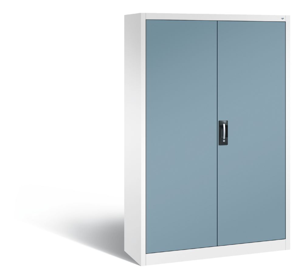 Produktbild C+P Büro Drehtürenschrank Acurado weiß blau 1200 x 400 x 1950 mm