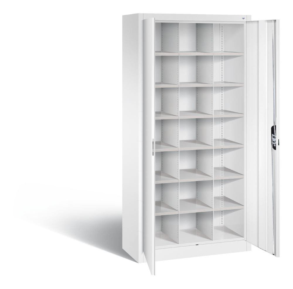 Produktbild C+P Drehtürenschrank 21 Innenfächer Acurado weiß 930 x 400 x 1950 mm bild 2