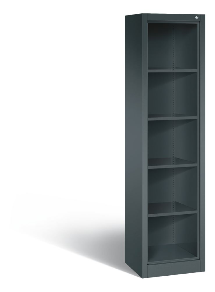 Produktbild C+P Büroregal mit Rückwand Acurado anthrazit 502 x 400 x 1950 mm