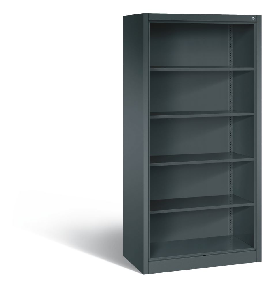 Produktbild C+P Büroregal mit Fächer Acurado Last 70 kg anthrazit 930 x 500 x 1950 mm