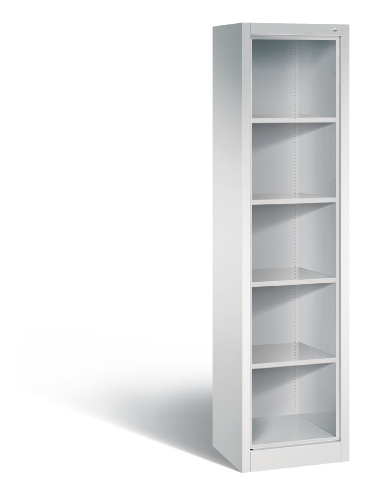 Produktbild C+P Büroregal mit Rückwand Acurado lichtgrau 502 x 400 x 1950 mm