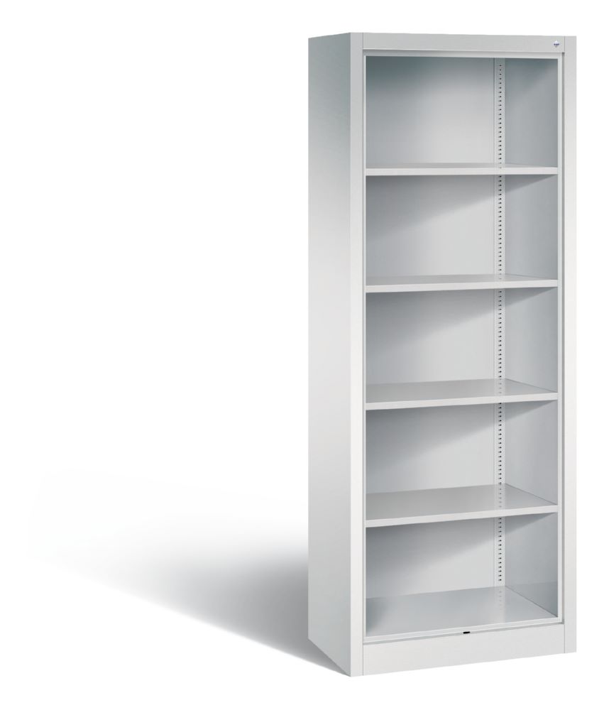 Produktbild C+P Büroregal mit Rückwand Acurado lichtgrau 700 x 400 x 1950 mm