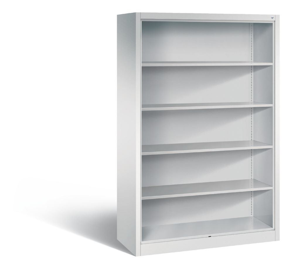 Produktbild C+P Büroregal Acurado mit Rückwand und 4 Fächer lichtgrau 1200 x 500 x 1950 mm