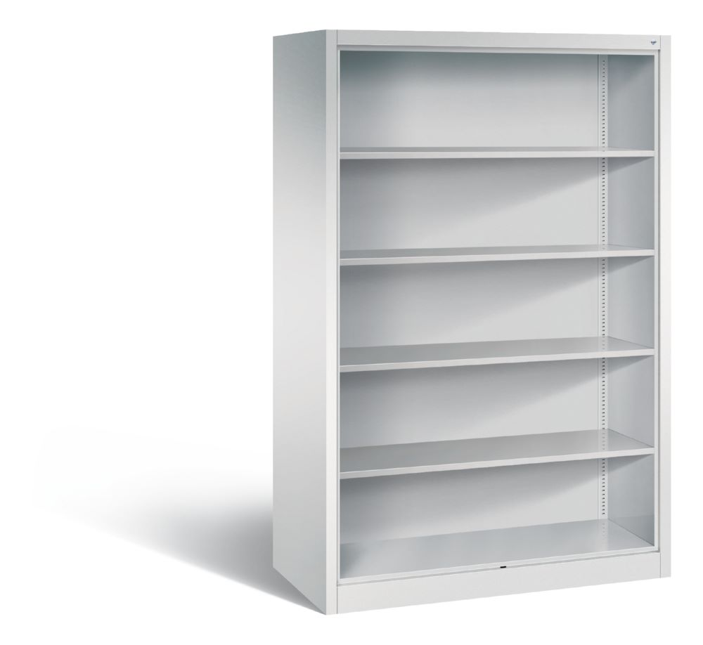 Produktbild C+P Büroregal Acurado mit Rückwand und 4 Böden in lichtgrau 1200 x 600 x 1950 mm
