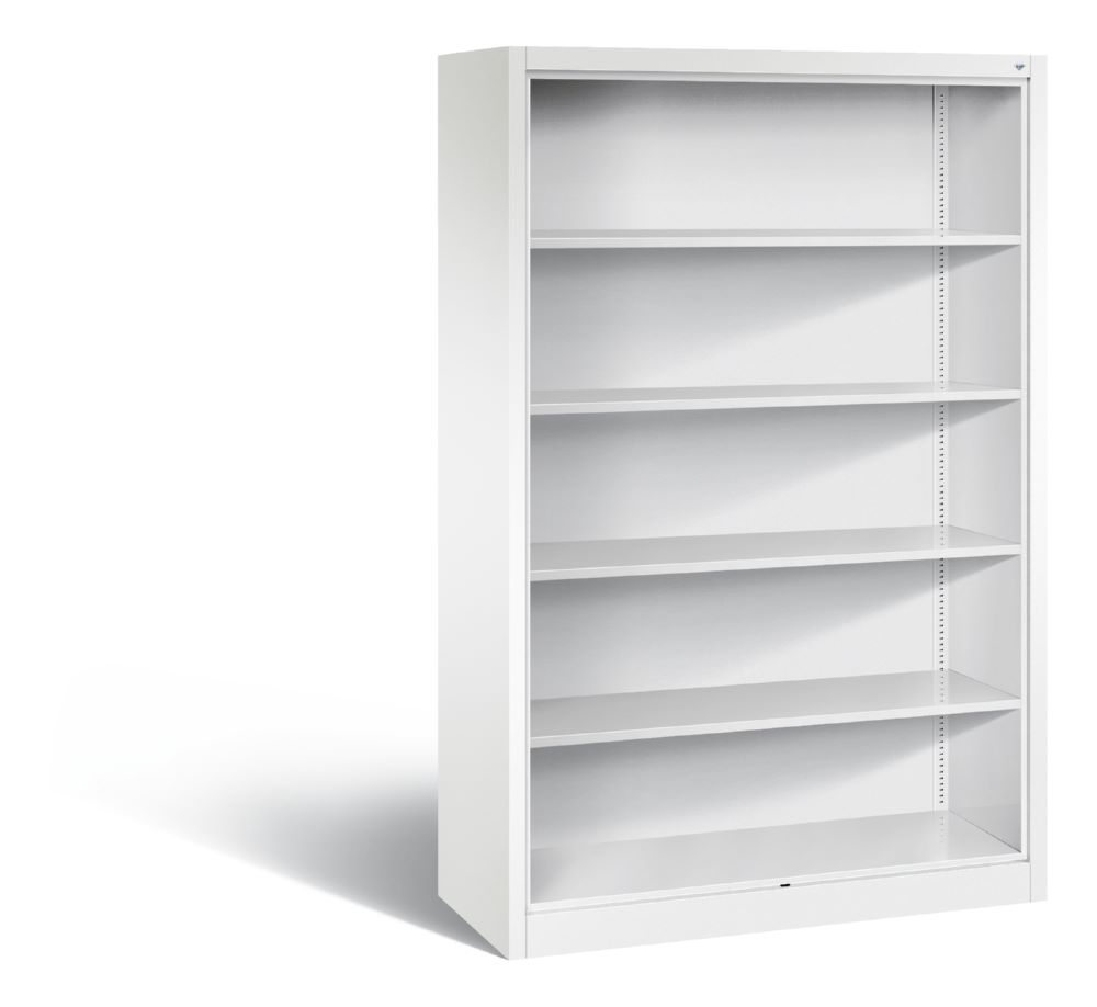 Produktbild C+P Büroregal mit Rückwand Acurado Traglast 70 kg weiß 1200 x 500 x 1950 mm