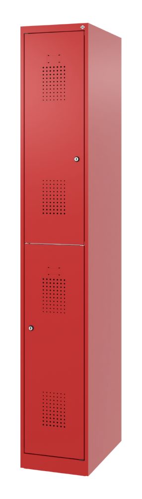 Produktbild C+P Doppelstöckiger Feuerwehrspind Flexo feuerrot 300 x 500 x 1850 mm