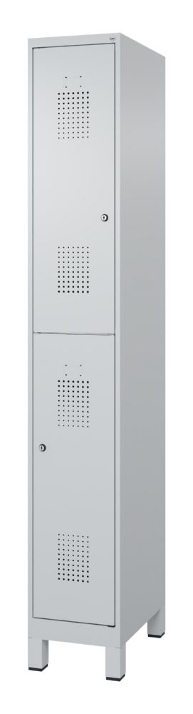 Produktbild C+P Doppelstöckiger Feuerwehrspind Flexo hellgrau 300 x 500 x 1850 mm