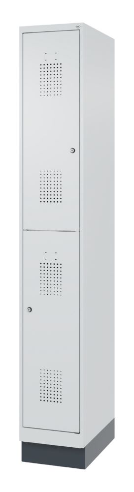 Produktbild C+P Doppelter Feuerwehrspind Flexo lichtgrau 300 x 500 x 1850 mm
