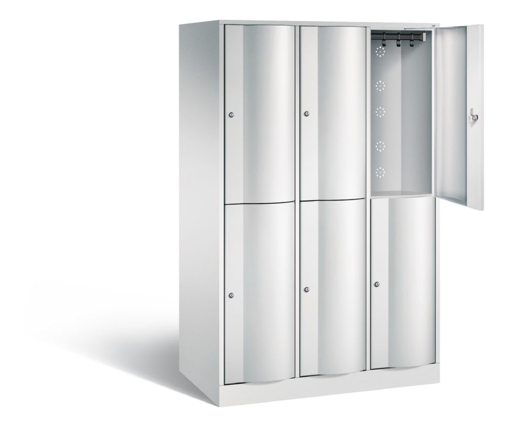 Produktbild C+P Doppelstöckiger Spind Serie Resisto 6 Fächer 1950 mm RAL 7035 7035