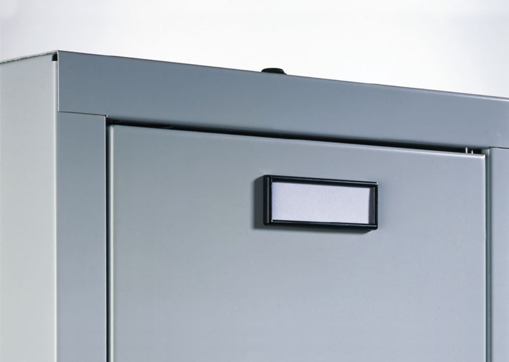 Produktbild C+P Etikettenrahmen schwarz Klarsichtfolie Etikett selbstklebend H 26 x B 76 x T 4 m